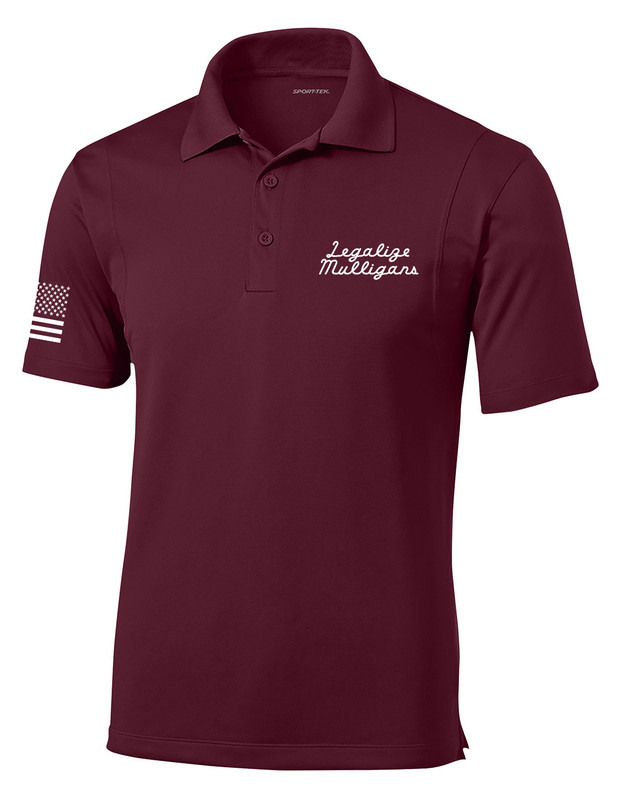 Trenz Shirt Company Legalize Mulligans Funny Embroidered Golf Polo